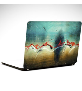 Soyut Siluet Laptop Sticker 14 inch (35X26CM)
