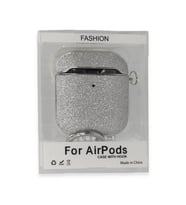 Apple Airpods 2 (2.nesil) Spell Simli Kılıf - Gümüş