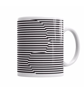 Kafa Fügürü Kupa Bardak Porselen