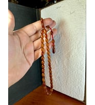 ÇUBUK KEHRİBAR TESBİH KAPSÜL KESİM KOYU KAHVERENGİ T-234
