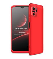 Microsonic Xiaomi Poco M5s Kılıf Double Dip 360 Protective Kırmızı