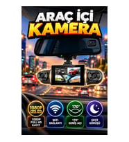 WiFi Bağlantılı 1080P Araç İçi Kamera 170° Geniş Açı, Loop Kayıt ve Gece Görüşü