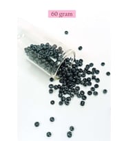Dökme Cam Kum Boncuk Büyük Boy (6/0) 4 mm - 60 Gram - Siyah - BNC120