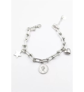 Charm Tfn Zincir Bileklik - Gümüş