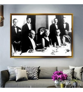 Altın Çerçeveli dekoratif tablo a1155 (Gold)