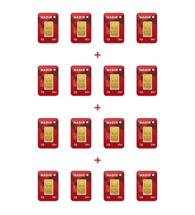 Nadir Gold 24 Ayar 16 Gram Külçe Altın (16 Adet 1 Gram Külçe Altın )