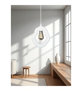 Modern Bohem Beton Görünüm Avize, Ayarlı E27 Duy, Salon, Mutfak, Yatak Odası