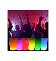 6 Adet Glow Parti Shot Bardak Karanlıkta Parlayan Fosforlu Yılbaşı Neon Tekila Kokteyl Bardağı (Karışık)