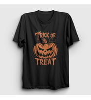 Presmono Unisex Siyah Trick Or Treat Halloween Cadılar Bayramı T-Shirt 500920tt
