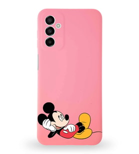 Samsung Galaxy A04s Uyumlu Lansman Kılıf Altı Kapalı İçi Kadife  Mickey Mouse-F Tasarımlı  Kapak (Şeffaf)