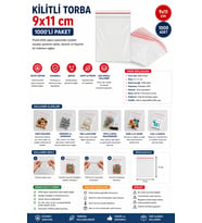 Kilitli Torba 9x11 cm 1000'li Paket