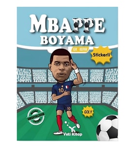 Nessiworld MBappe Çıkartmalı Maskeli Boyama Kitabı