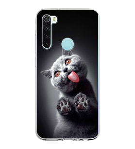 PrintiFy Xiaomi Redmi Note 8 ile Uyumlu 1mm Slim Fit Kedi 2 050c Baskılı Şeffaf  Kılıf