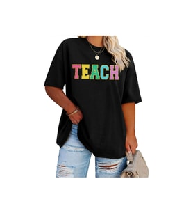 Baskılı T-shirt - Siyah