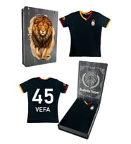 Galatasaray Orijinal Lisanslı 5 Yıldızlı Siyah Basic Çocuk Kişiye Özel T-shirt Ahşap