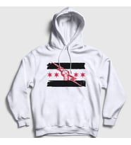 Presmono Unisex Beyaz CM Punk Logo WWE Kapüşonlu Sweatshirt 434807tt