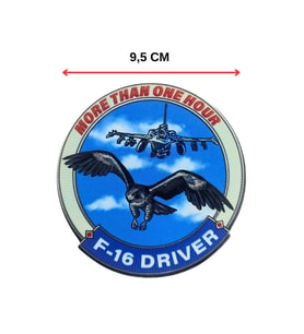 More Than One Hour F-16 Driver Plastik Arma Patch