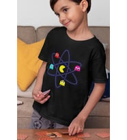 Unisex Pacman Baskılı Oyun Çocuk Tişört (1-12 YAŞ)