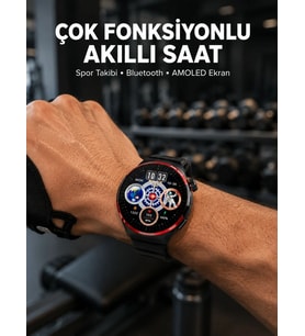 Spor Ve Sağlık Takipli Akıllı Saat Kablosuz Şarj Yeni Nesil