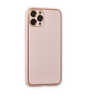 İphone 11 Pro Max Kılıf Co Deri  Kapak - Pudra