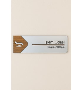 Lucena İşlem Odası Ofis Oda Kapı İsimliği Yönlendirme Tabelası Levhası Kişiselleştirilebilir