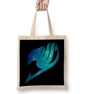 Fairy Tail Galaxy Silhouette Logo Bez Çanta Uzun Saplı