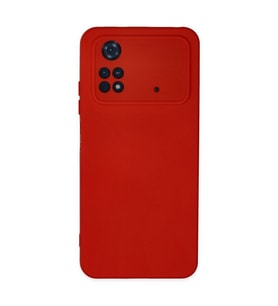 Xiaomi Poco M4 Pro 4g Kılıf Nano İçi Kadife Silikon - Kırmızı