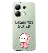 Xiaomi Redmi Note 13 Garibanın Yüzü Gülür mü? Desenli Şeffaf Telefon Kılıfı