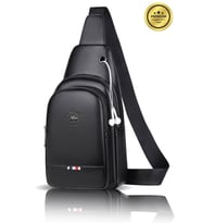 Deri Unisex Çapraz Askılı Bel Çanta Göğüs Çanta Kulaklık Çıkışlı Omuz Çanta Tek Kol Bodybag