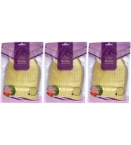 Derma Naturel Palmiye Lifi Örme Banyo Eldiveni (15*24CM) MS-04 (3 Lü Set)