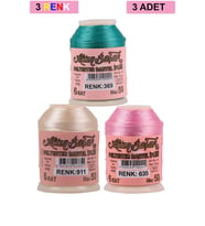 3 Adet Altınbaşak Oya ve Dantel İpi 20 gr - Royaleks - No: 911 - 635 - 369