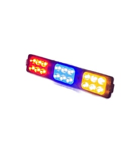 Polis çakar IP65 2835SMD Kırmızı Mavi Sarı Flaş Strobe Işıklar Aydınlatma oto araba motor 200LM LED DC 12V 9W 18 Göz Led 3 Renk 150x26MM