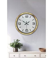 Gold Lüks 40 Cm Metal Modern Duvar Saati (Standart)