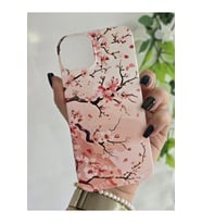 Iphone 15 Uyumlu Sanatsal Çiçekler Desenli Şeffaf Telefon Kılıfı
