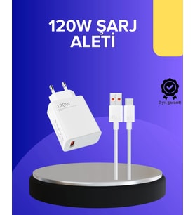 120 Watt Hızlı Şarj Adaptörü Samsung S20 S21 S22 S23 Uyumlu