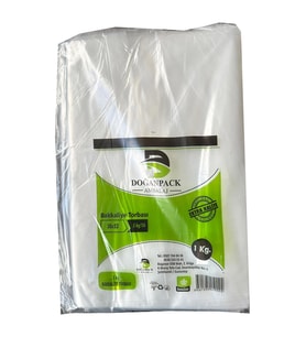 Doğanpack Şeffaf Naylon 5 lik 30x52 Cm. Bakkaliye Poşeti Torbası - 1 Kg. - Ort. 85 Adet - 1 Paket