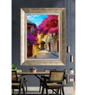 GÜMÜŞ ÇERÇEVELİ PASPARTULU TABLO C652