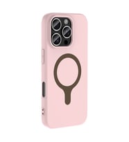 iPhone 16 Pro Kılıf M-Safe Şarj Özellikli Aris Silikon Kılıf Açık Pembe