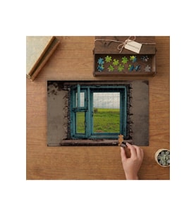 Pencereden Doğaya Bakış Tasarımı 240 parça Ahşap Puzzle Ahşap Kutuda MP01195