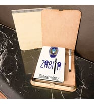 Zabıta Ahşap Kutulu Defter Kalem Set