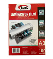 Elba Laminasyon Filmi A3 100 Mikron 100 Lü 303 x 426 MM Laminasyon Filmi