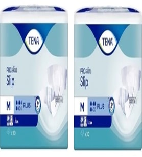 Tena Proskin Slip Plus 6 damla Orta Boy Medium Belbantlı Hasta Bezi 30'lu 2 paket / 60 adet