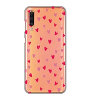 Samsung Galaxy A70 Uyumlu Minik Kalpler Tasarımlı Şeffaf Telefon Kılıfı