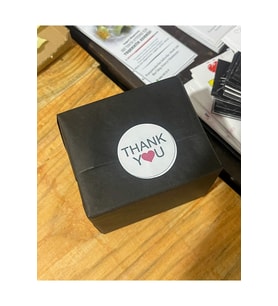 Thank You Yuvarlak Sticker Etiket 4x4 Cm 96 Adet