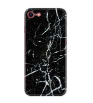 Apple iPhone 5 6 7 8 Plus Se XR Kılıf Desemli Silikon Black Marble 3 1382