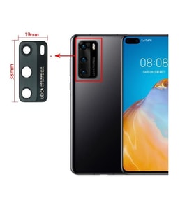 Huawei Uyumlu P40 Arka Kamera Camı Lens Yapışkanlı