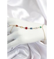 Pirinç Renkli Zirkon Taşlı Y Model Gold Renk Kadın Şahmeran TJ-SN684