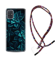 Samsung a71 A72 A73 A7 A9 2018 C7 C9 Kılıf Boyun Asklı Rasta Silikon Mistik Çiçekler 1650