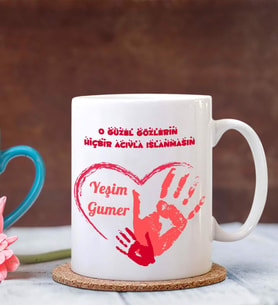 Kişiye Özel O Güzel Gözlerin Hiç Acıyla Islanmasın Tasarımlı Kupa (Beyaz)