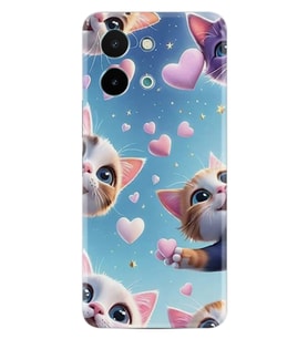 Vivo Y28 Kılıf Boutique Baskılı Resimli Kalp ve Kedi Pcode -035